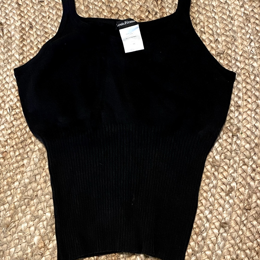 Black cotton tank top